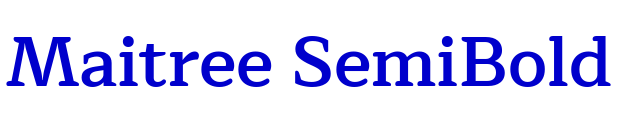 Maitree SemiBold шрифт